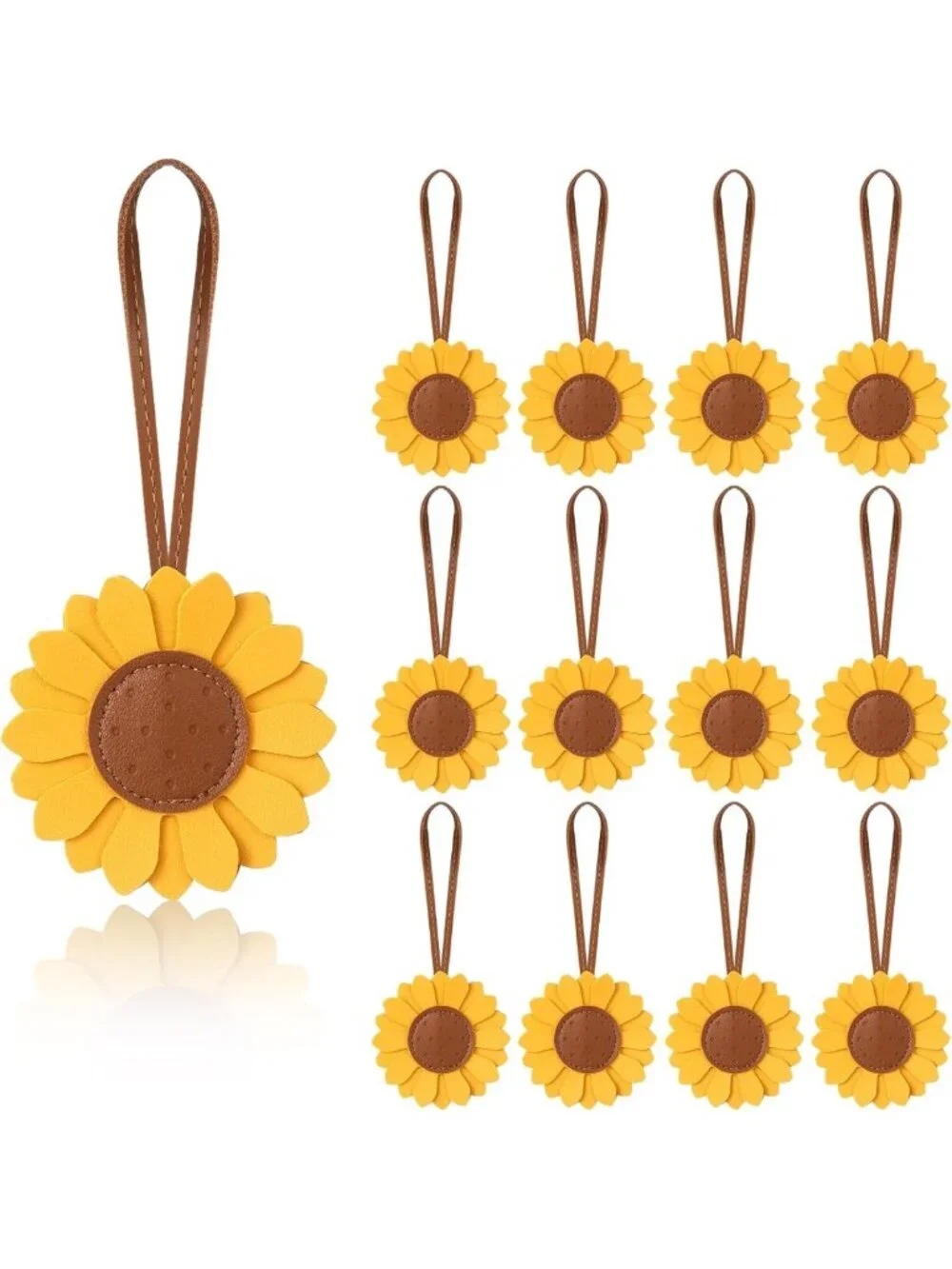 12 Pcs Leather Purse Charms & Keychains | Stylish Accessories for Handbags